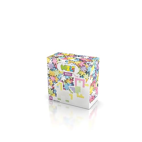 Meli Minis Pastel 200 | 200 Bunte Steckbausteine für kreative Kinder ab 3 Jahren | Lernspielzeug für Mosaike, Figuren & 3D-Modelle | Fördert Motorik & Fantasie von Meli