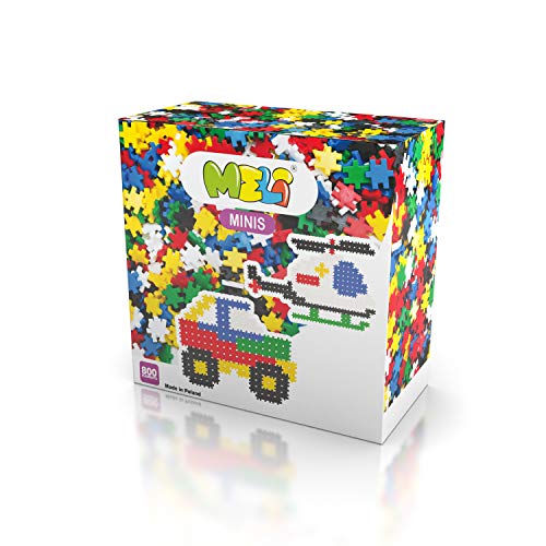 Meli Minis 800 | 800 Bunte Steckbausteine für kreative Kinder ab 3 Jahren | Lernspielzeug für Mosaike, Figuren & 3D-Modelle | Fördert Motorik & Fantasie von Meli