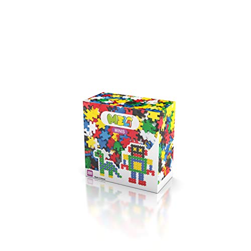 Meli Minis 200 | 200 Bunte Steckbausteine für kreative Kinder ab 3 Jahren | Lernspielzeug für Mosaike, Figuren & 3D-Modelle | Fördert Motorik & Fantasie | Kompatibel Sets von FOXCUP