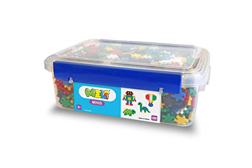 Meli Minis EDU 1400 | 1400 Bunte Bausteine für kreatives Bauen | Konstruktionsspielzeug für Kinder ab 3 Jahren | Perfekt für Mosaike, 3D-Modelle & Gruppenaktivitäten | Inkl. Aufbewahrungsbox von Meli