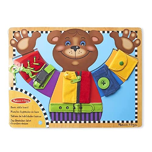 Melissa & Doug Grundfertigkeitenbrett | entwicklungsförderndes Spielzeug | motorische Fähigkeiten | Problemlösung | 3+ | Geschenk für Jungen oder Mädchen von Melissa & Doug