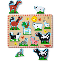 MELISSA & DOUG 72690 Sound Puzzle Bauernhoftiere von Melissa & Doug