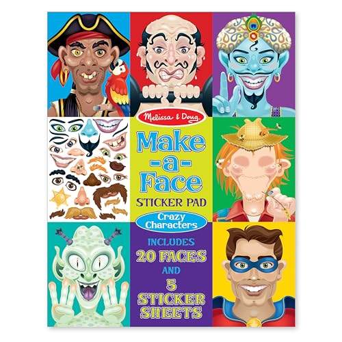 Make-A-Face Crazy Characters Sticker Pad von Melissa & Doug