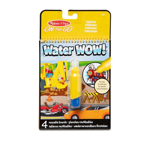 Melissa and Doug Water Wow Malbuch mit Wasserstift | Fahrzeuge malen mit Wasser | Wassermalbuch ab 3 4 5 6 Jahre | Magic Colouring Book | Wasserzauber | für Kinder von Melissa & Doug