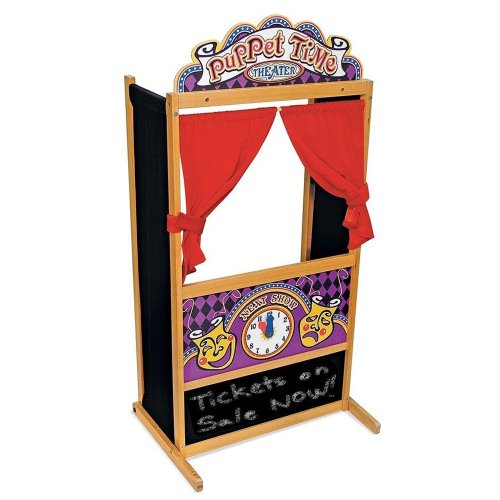 Melissa & Doug 12530 Deluxe Puppentheater PuppentheaterausHolz, Mehrfarben, Standalone von Melissa & Doug