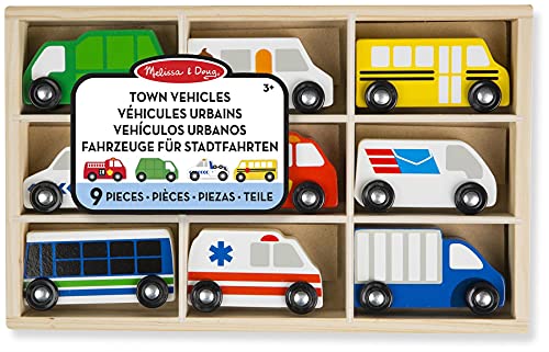 Melissa & Doug Wooden Town Vehicles , Wooden Toy & Trains , Trucks & Vehicles , 3+ , Gift for Boy or Girl von Melissa & Doug