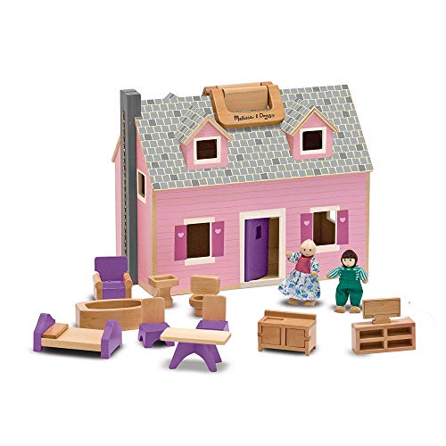 Melissa & Doug Puppenhaus zum Falten und Mitnehmen | Puppenhäuser und Puppen | Spielsets | 3+ | Geschenk für Jungen oder Mädchen von Melissa & Doug