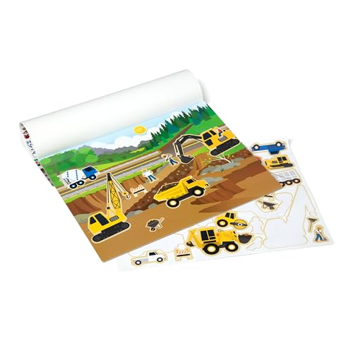 Melissa & Doug Wiederverwendbare Stickerbücher Autos & Fahrzeuge | Reiseaktivitäten für Kleinkinder | Wiederverwendbare Sticker ideal für unterwegs im Auto oder Flugzeug |Kinderbücher Alter 3-4 Jahre von Melissa & Doug