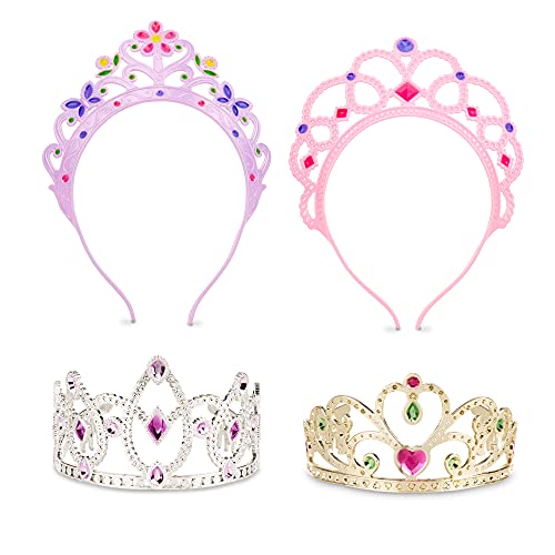 Melissa & Doug Tiaras Verkleidung | Rollenspiel-Kollektion | Fantasiespiel | Rollenspiel | Halloween Kostüm | 3+ | Geschenk für Jungen oder Mädchen | Für Karneval, Fasching, Mottoparty von Melissa & Doug