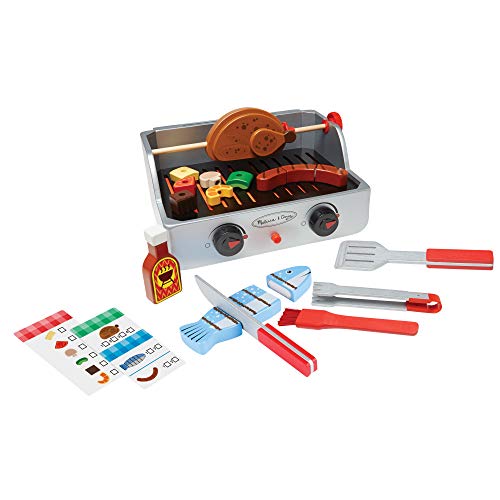 Melissa & Doug 19269 Drehspieß & Grillset | Pretend Play | Holzfutter | 3+ | Geschenk für Jungen oder Mädchen von Melissa & Doug