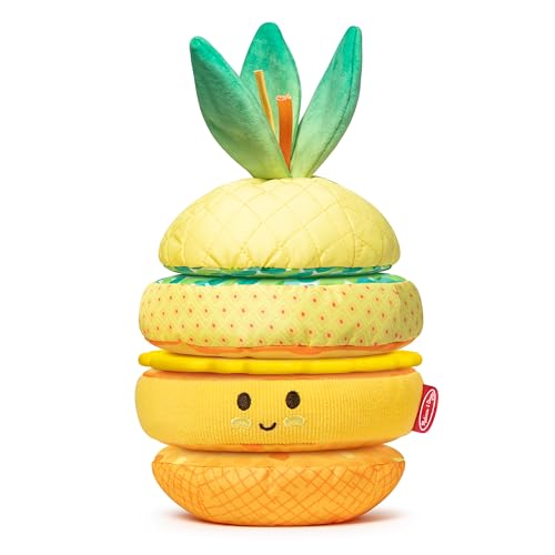 Melissa & Doug weiches, sensorisches Ananas Stapelspielzeug für Babys 6-12 Monate | Aktivitätsspielzeug für die frühe Entwicklung ab 6 Monaten | Stofflebensmittel | Babyspielzeug für Mädchen & Jungen von Melissa & Doug