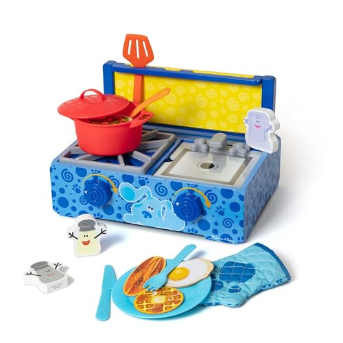 Melissa & Doug 33016 Cooking Play Set Blue's Clues & You Holz-Kochspielset, Mehrfarbig, M von Melissa & Doug