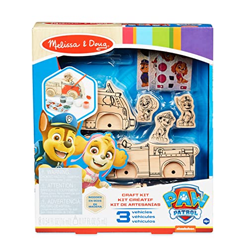 Melissa & Doug Paw Patrol hölzernes Mal- und Bastelset | 3+| Fahrzeuge und Kinderspielzeug | Geschenke für Jungen und Mädchen von Melissa & Doug