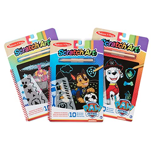 Melissa & Doug 33308 Paw Patrol Scratch Art Bundle Kratzkunst-Set, Mehrfarbig, S von Melissa & Doug