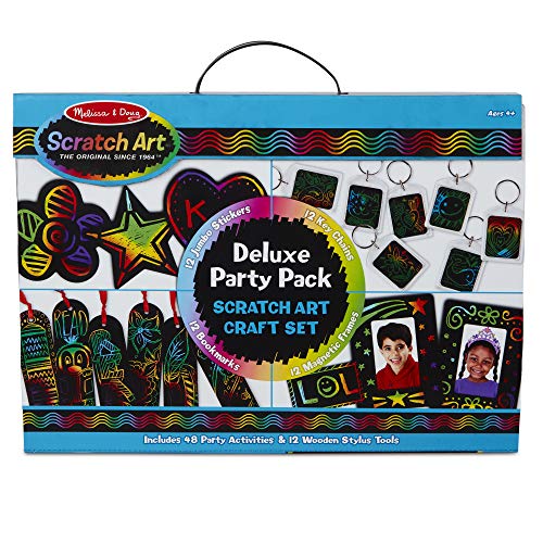 Melissa & Doug 42045 Deluxe Party Pack Keychain Scratch Art, Mehrfarbig von Melissa & Doug