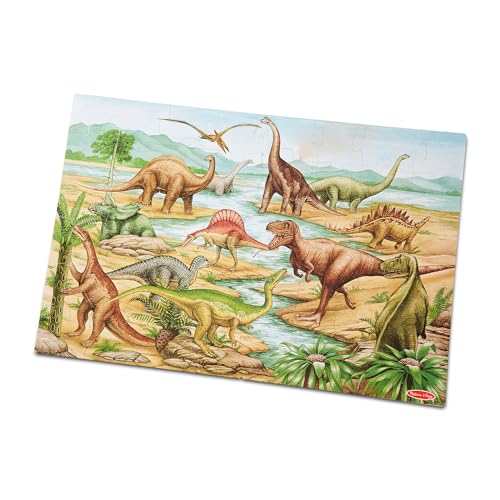 Melissa & Doug Fussbodenpuzzle „Dinosaurier" | Puzzle für Kinder | Problemlösung | Lernspielzeug | 3+ | Geschenk für Jungen oder Mädchen von Melissa & Doug