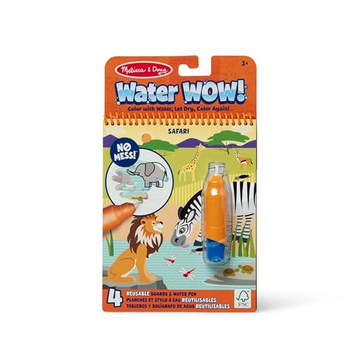 Melissa & Doug 51113 Water Wow Malblock-Malen mit Wasser-Safari (4 Seiten), Bunt von Melissa & Doug