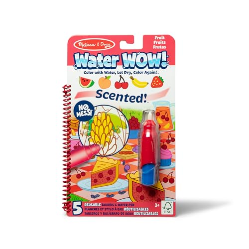 Melissa & Doug Scented Water Wow Wiederverwendbares wasseraktiviertes Aktivitätenblock-Reisespielzeug – Früchte von Melissa & Doug