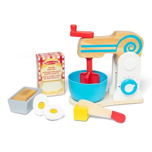 Melissa & Doug Kuchenmixer-Set aus Holz Mit nummeriertem Rad | Rollenspiel Spielzeug | Essen für Kinder spielen | 3+ | Geschenk für Jungen oder Mädchen von Melissa & Doug