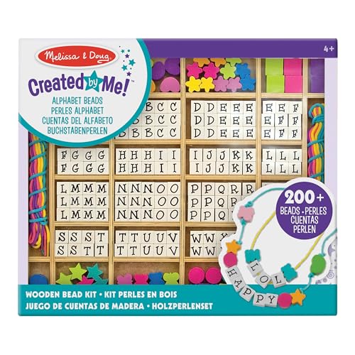 Melissa & Doug Buchstabenperlen Set | Holzperlen zum Auffädeln | Kinder Modeschmuck Bastelset ab 5 Jahren | Freundschaftsarmband Bastelset für Mädchen oder Jungen | Geschenk für Mädchen ab 4 Jahren Melissa & Doug Buchstabenperlen Set | Holzperlen zum Auffädeln | Kinder Modeschmuck Bastelset ab 5 Jahren | Freundschaftsarmband Bastelset für Mädchen oder Jungen | Geschenk für Mädchen ab 4 Jahren von Melissa & Doug