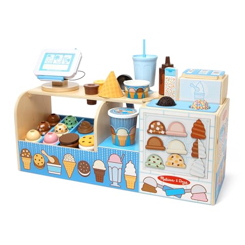 Melissa & Doug Coole Eiskugeln Eisdiele, Eisspielzeug für Mädchen und Jungen, Spielzeugladen, Montessori-Spielzeug für 3 Jahre, Geschenk für 3-jährige Jungen oder Mädchen von Melissa & Doug