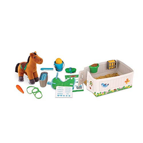 Melissa & Doug Feed & Groom Horse Care Play Set , Pretend Play , Play Set , 3+ , Gift for Boy or Girl von Melissa & Doug