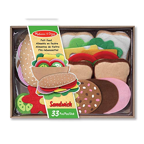 Melissa & Doug Felt Food Sandwichset | Fantasiespiel | Essensspiel | Sensorisch Spielzeug | 3+ | Geschenk für Jungen oder Mädchen von Melissa & Doug