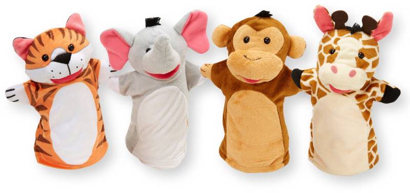 Melissa &  Doug Handpuppen Kuscheltiere Zoo, 4 Stück von Melissa & Doug