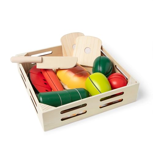 Melissa & Doug Schneiden von Essen aus Holz | Fantasiespiel | Essensspiel | 3+ | Geschenk für Jungen oder Mädchen, 487, Mehrfarben, Cutting food Melissa & Doug Schneiden von Essen aus Holz | Fantasiespiel | Essensspiel | 3+ | Geschenk für Jungen oder Mädchen, 487, Mehrfarben, Cutting food von Melissa & Doug