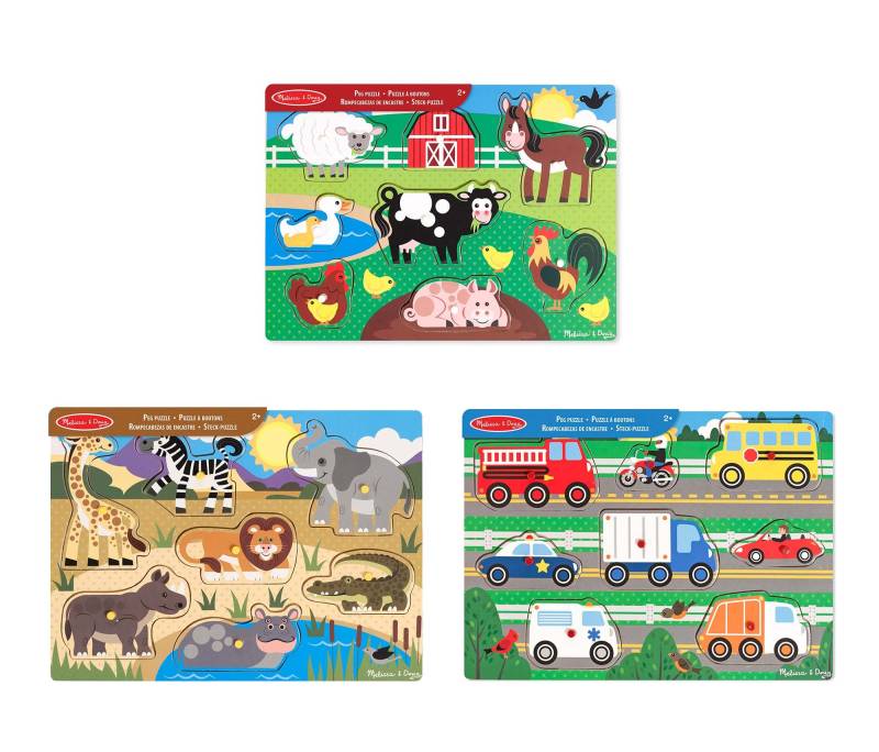 Melissa &  Doug Holz Knopfpuzzle Set von Melissa & Doug