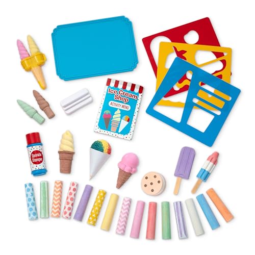 Melissa & Doug Ice Cream Shop Bunte Kreide und Halter Spielset - 33 Teile, tolles Geschenk für Mädchen und Jungen von Melissa & Doug