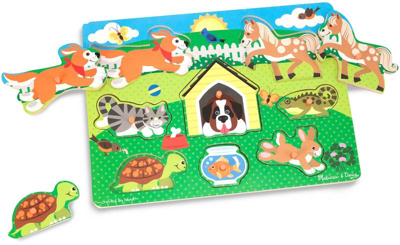 Melissa &  Doug Knopfpuzzle Haustiere 8 Teile von Melissa & Doug