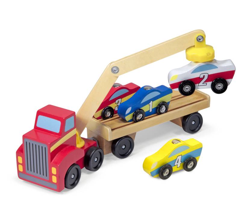 Melissa &  Doug Lastwagen mit Autos, Holz von Melissa & Doug