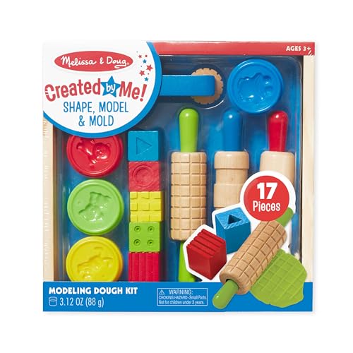 Melissa & Doug Lehm-Spielset zum Formen, Modellieren und Gestalten – 4 Kübel mit Modellierknete und Werkzeuge, 9.6 x 9.6 x 1.6 von Melissa & Doug