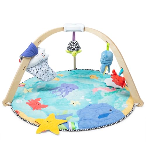 Melissa & Doug Meeres-Spiel-Gym zum einfachen Zusammenklappen Entwicklungsspielzeug für Kleinkinder, umdrehbare Matte, 5 Plüschtiere, von der Geburt bis 9 Monate von Melissa & Doug