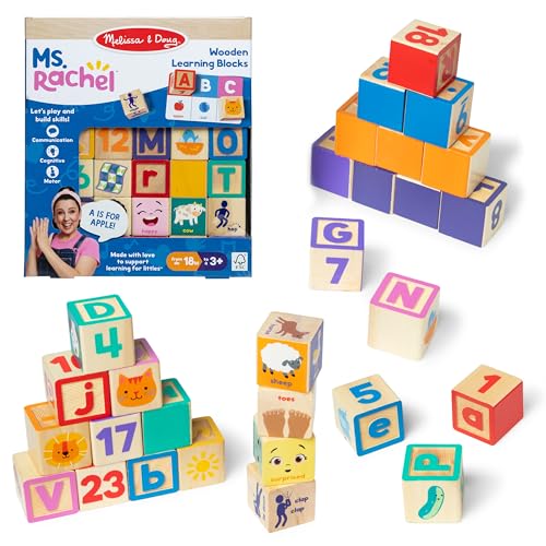 Melissa & Doug Ms. Rachel Buchstabe, Zahl und Spiel Lernblöcke aus Holz mit Aktivitätskarten für Mädchen und Jungen, Kleinkinder ab 18 Monaten, FSC-Zertifiziert Melissa & Doug Ms. Rachel Buchstabe, Zahl und Spiel Lernblöcke aus Holz mit Aktivitätskarten für Mädchen und Jungen, Kleinkinder ab 18 Monaten, FSC-Zertifiziert von Melissa & Doug