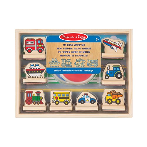 Melissa & Doug My First Wooden Stamp Set - Vehicles | Arts & Crafts | Stamp Sets & Stencils | 4+ | Gift for Boy or Girl von Melissa & Doug