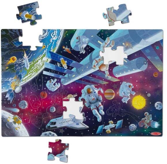 Melissa &  Doug Outer Space Glow-In-The-Dark Bodenpuzzle 48 Teile von Melissa & Doug