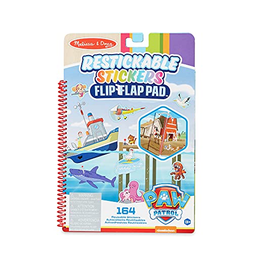 Melissa & Doug | PAW Patrol | Block mit Klappen und wiederaufklebbaren Stickern – Abenteuerbucht | 164 wiederverwendbare Sticker von Melissa & Doug