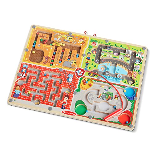 Melissa & Doug PAW Patrol Magnetischer 4-in-1 Holzstab mit Labyrinthbrett | Puzzle für Kinder | Reise-Aktivitätsbuch | Entwicklungsspiel | 3+ | Geschenk für Jungen oder Mädchen von Melissa & Doug