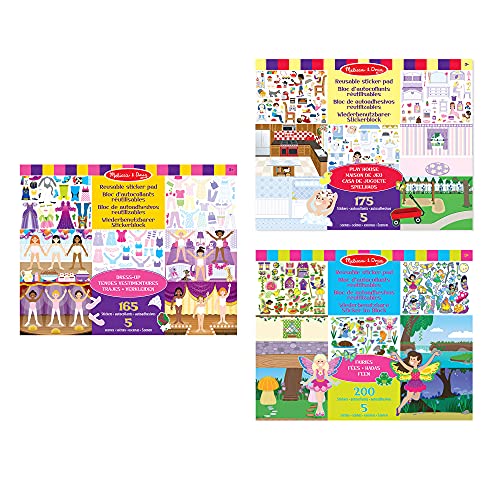 Melissa & Doug | Pack mit 3 | wiederverwendbare Sticker-Blöcken – Ankleiden, Feen und Spielhaus Melissa & Doug | Pack mit 3 | wiederverwendbare Sticker-Blöcken – Ankleiden, Feen und Spielhaus von Melissa & Doug