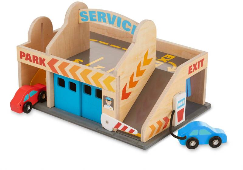 Melissa &  Doug Parkgarage mit Werkstatt und 2 Autos von Melissa & Doug