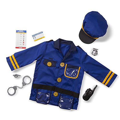 Melissa & Doug Polizei Rollenspielkostüm - 6-teiliges Set mit Uniformjacke, Mütze und Zubehör für fantasievolles Spielen, für Kinder ab 3 Jahren Melissa & Doug Polizei Rollenspielkostüm - 6-teiliges Set mit Uniformjacke, Mütze und Zubehör für fantasievolles Spielen, für Kinder ab 3 Jahren von Melissa & Doug