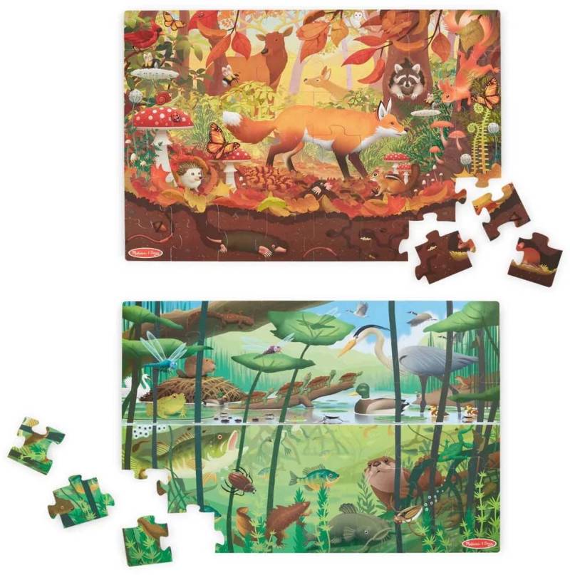 Melissa &  Doug Let's Explore Seek &  Find Bodenpuzzle 48 Teile von Melissa & Doug