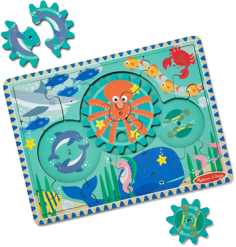 Melissa &  Doug Puzzle mit Zahnrädern Ozean 18 Teile von Melissa & Doug