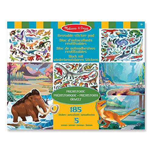 Melissa & Doug Wiederverwendbare Stickerbücher Urwelt | Reiseaktivitäten für Kleinkinder | Wiederverwendbare Sticker ideal für unterwegs im Auto oder Flugzeug |Kinderbücher Alter 3-4 Jahre von Melissa & Doug