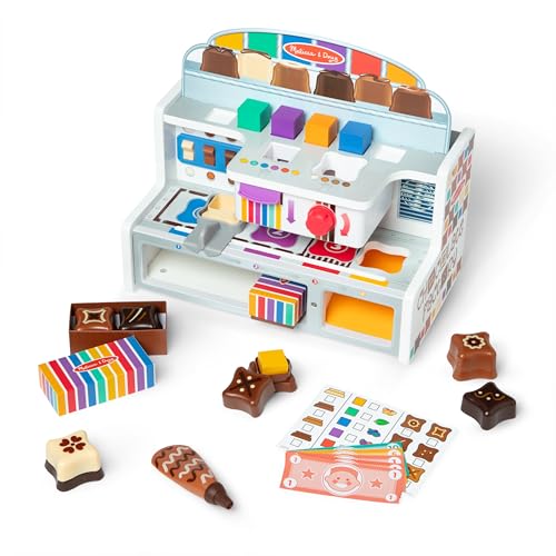 Melissa & Doug Schokoladenfabrik-Spielset aus Holz, Spielzeug-Süßigkeitenmaschine für Jungen und Mädchen von Melissa & Doug