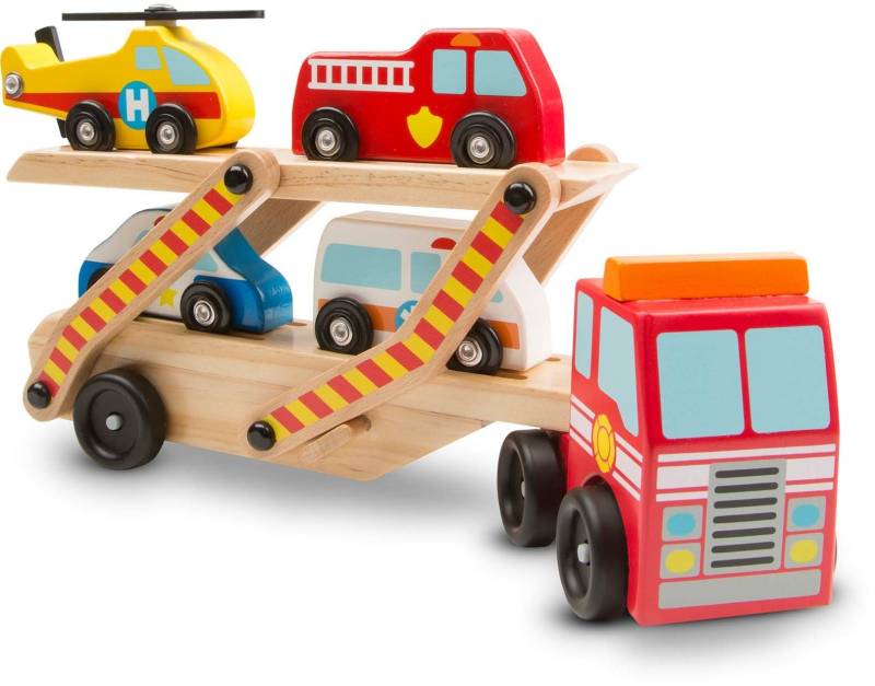 Melissa &  Doug Spielset Sattelzug mit Rettungsfahrzeugen von Melissa & Doug