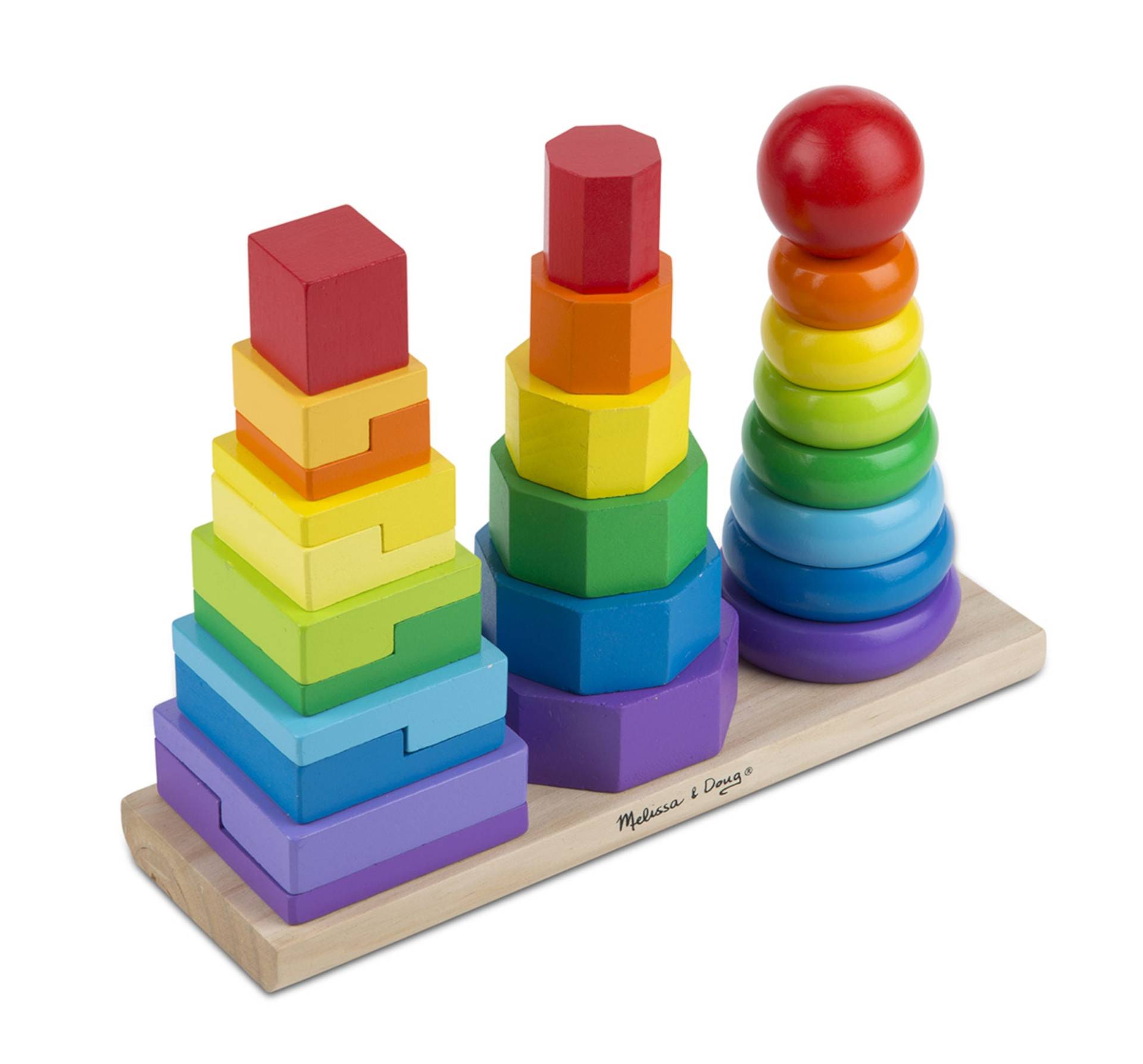 Melissa &  Doug Steckspiel Geometrische Formen, Babyspielzeug von Melissa & Doug