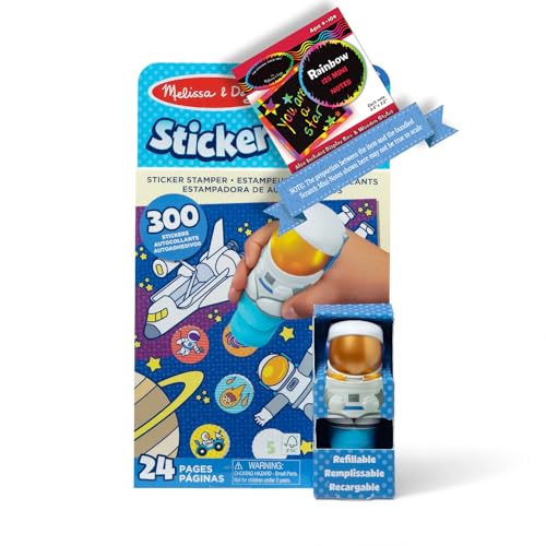 Melissa & Doug Sticker Wow! Astronaut Activity Pad & Sticker Stamper Bundle mit 1 Thema kompatibles M&D Scratch Fun Mini-Pad (50122) von Melissa & Doug